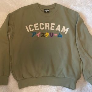 Icecream olive green sweatshirt mens small
